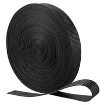 Nylon Webbing Strap, 22 Yards x 1" Polypropylene Flat Webbing Strap for Repairing DIY Crafting (Black)