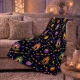 thumbnail image 5 of Colorful autumn celebration Doorways Along Winding confection illustrations Trails, Soft Flannel Blanket, Whimsical Storybook Repeat Home Decor for Bedroom and Living Room, Housewarming Gift, 5 of 7