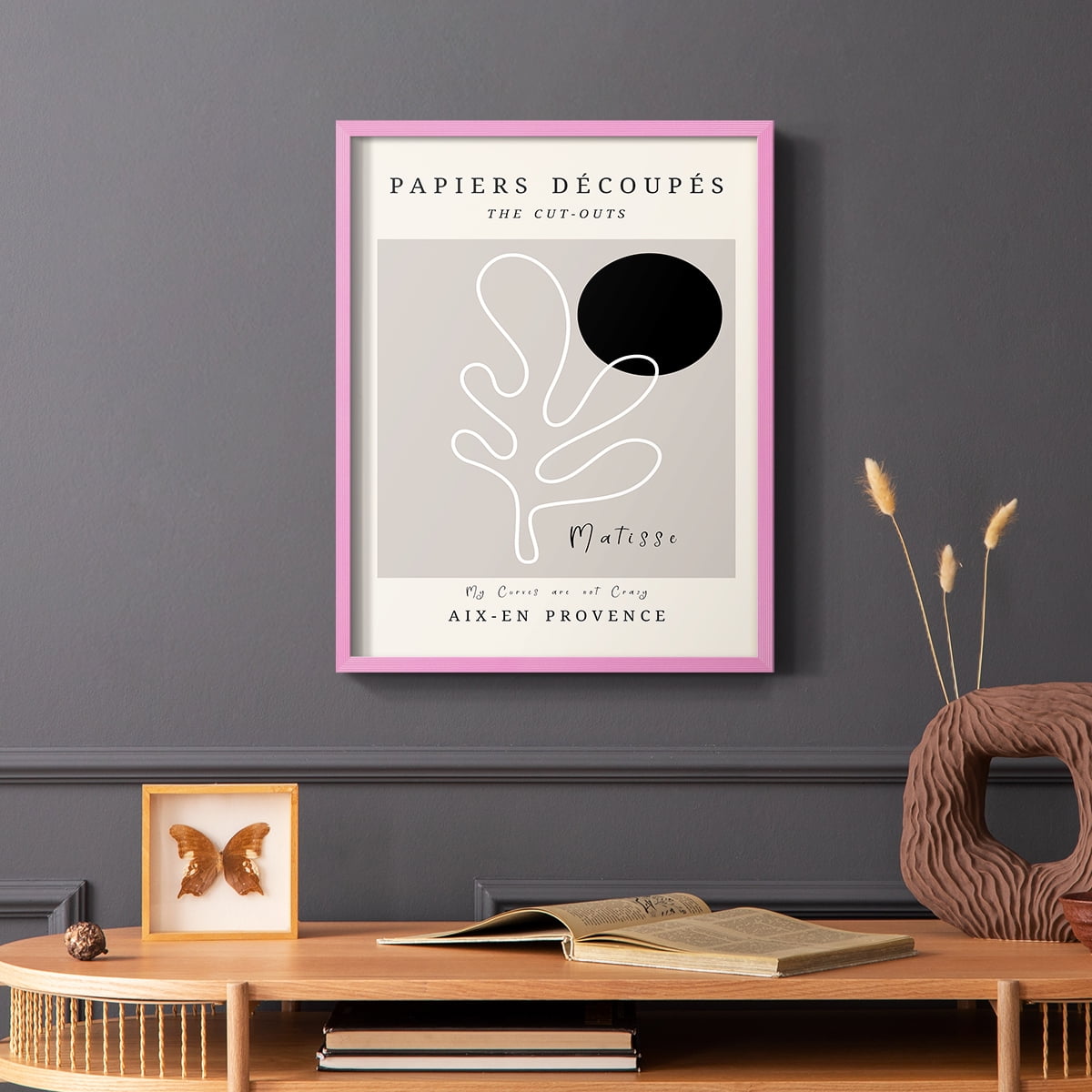 Matisse CCCLXXIII in Pink Solid Wood 8 x 10 Framed Print