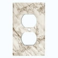 thumbnail image 2 of Metal Light Switch Plate Outlet Cover (Image of Marble White Gray MAR072), 2 of 13