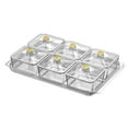 thumbnail image 3 of TISHITA Dried Fruit Plate Candy Nuts Dish with Lid Luxury Food Storage Box Appetizer Serving Tray Divided Serving Platter for Wedding white 6 grids, 3 of 8