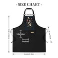 thumbnail image 4 of 2 Pack Adjustable Bib Apron with Floral Patch Design - Stylish Cooking Apron for Men & Women 2 Pockets Perfect for Kitchen Use, 4 of 5