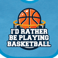 thumbnail image 4 of Inktastic I'd Rather Be Playing Basketball Boys or Girls Baby Bib, 4 of 4