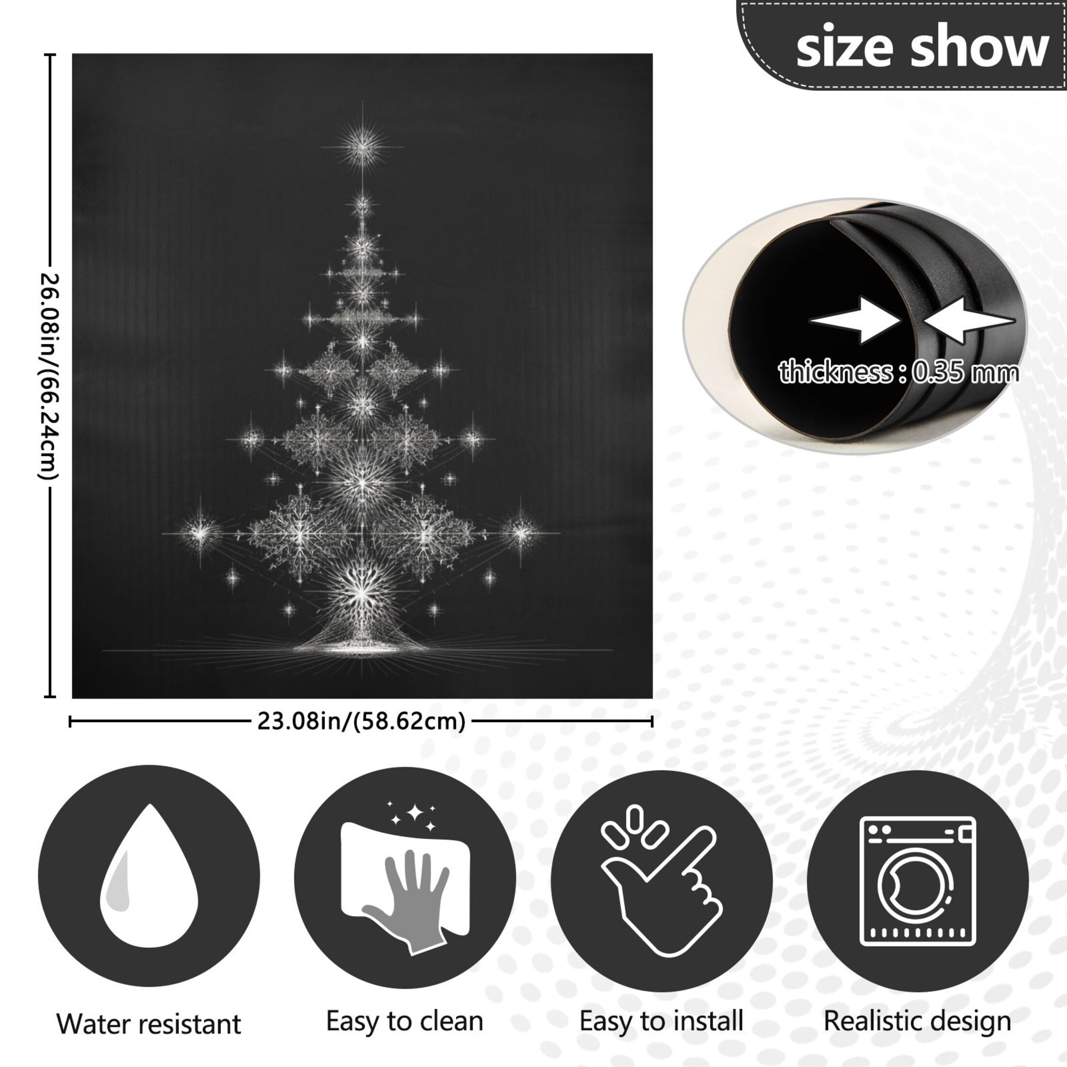 Dishwasher Sticker Magnetic Dishwasher Sticker Magnetic Decorative Sticker Refrigerator Sticker Dishwasher Decorative Stickers Silver Christmas Tree