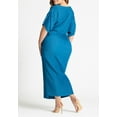 thumbnail image 2 of ELOQUII Women's Plus Size Draped Plisse Dress, 2 of 2