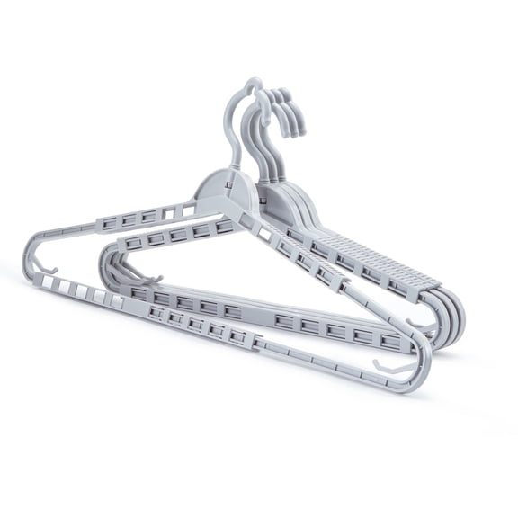 Cozymood Extra Large Adjustable Hangers, Sturdy Plastic Hangers with 360° Rotating Hook, Clothes Hanger for Coat, Sweaters, Bath Towels, Oversized Garments, 4 Pack