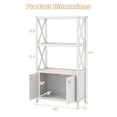 thumbnail image 4 of Giantex Bathroom Floor Cabinet, Modern Storage Cabinet, Storage Organizer, White, 4 of 9