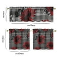 thumbnail image 6 of Vintage Blooming Curtains 24 Inch Short - 3 Panel Rustic Farmhouse Set with Bohemian Floral Design, Rod Pocket Kitchen Window Treatment, 6 of 6