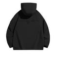 thumbnail image 4 of WTOBBY Men's Outdoor Waterproof Windbreaker Jacket with Pit Zips Ventilation, Packable Design for Hiking Travel, Moisture-Wicking Quick-Dry Fabric,Black L, 4 of 4