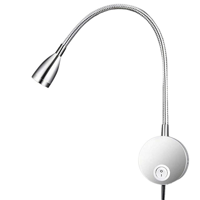 Bedside Reading Light, Minimalist LED Bed Reading Lamp Dimmable Switch Headboard