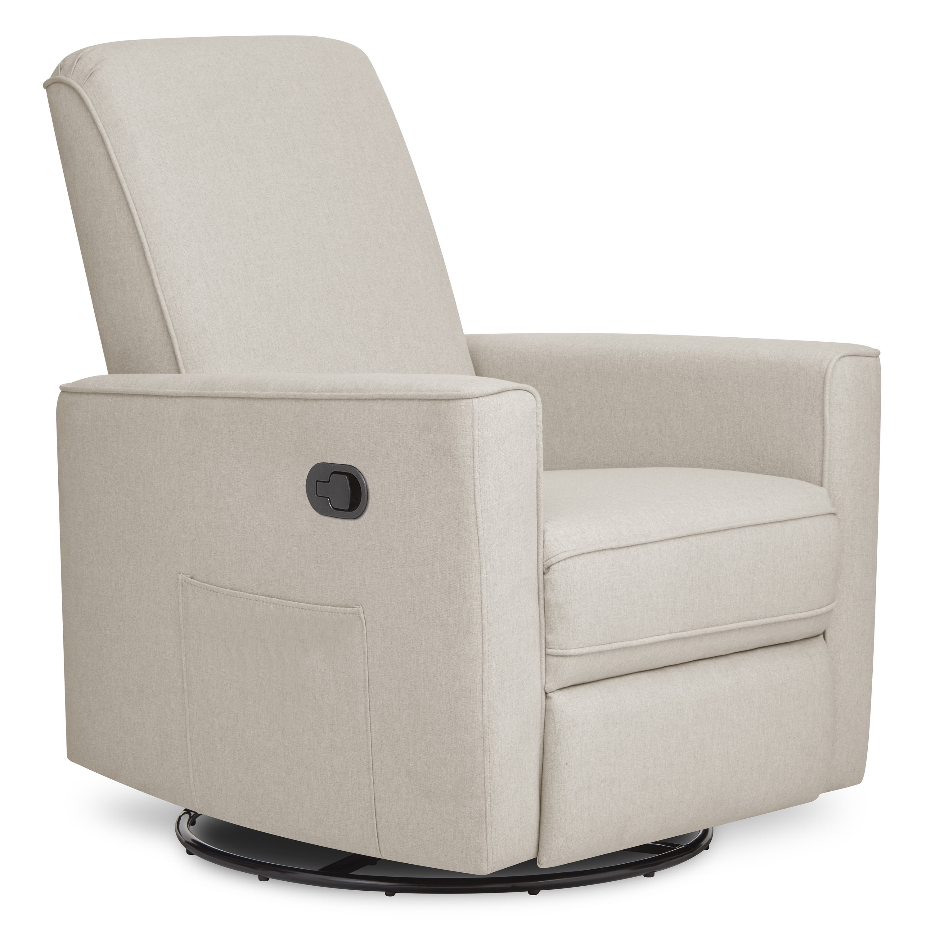 Evolur Raleigh Nursery Glider Recliner and Rocking Chair in Light Sand, 360° Swivel Motion, Multiple Recline Positions, Easy to Clean, FSC and Greenguard Gold Certified