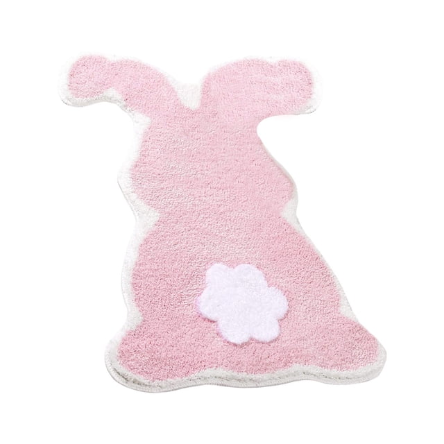 asddcavvf Easter Bunny Bathroom Carpet Spring Tufted Absorbent Bath Mat Suitable for Bathroom Shower Bathtub Kitchen Area Carpet Decoration Lap Throw Blanket