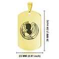 thumbnail image 2 of Stainless Steel Virgo Zodiac (Maiden) Dog Tag Pendant Necklace, 2 of 3