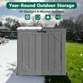 thumbnail image 5 of WASUHE 30 Gallon Resin Deck Box, Waterproof & Outdoor Small Storage Box for Cushion Storage and Outdoor Delivery Storage, UV Resistant, Lockable, Gray, Gray, 5 of 7