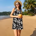 thumbnail image 3 of Easygdp Daisies Flowers para Vestido Transpirable de Mujer, Vestido Suelto de Manga Corta con Pliegues y Bolsillos para el Verano, 3 of 7