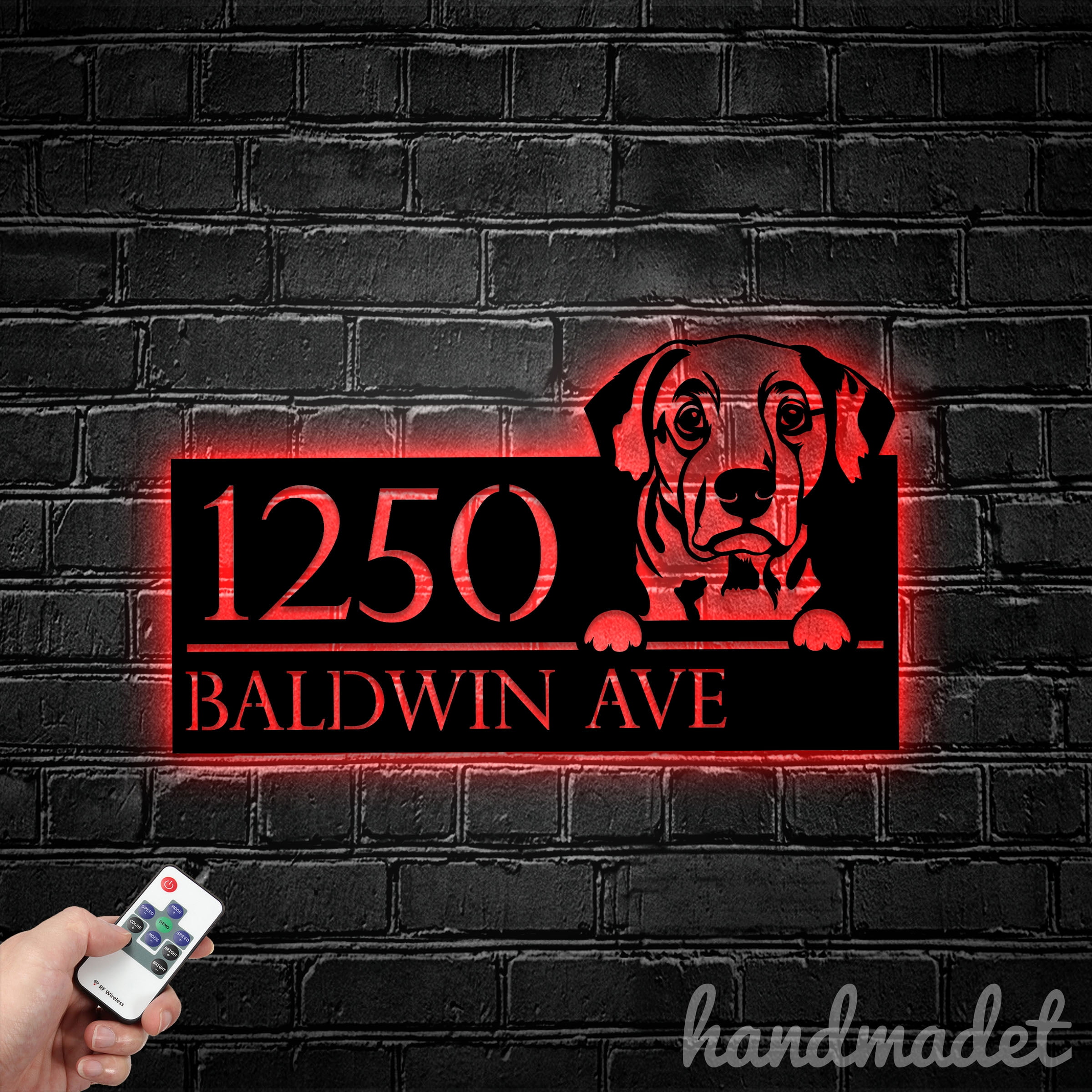 Handmadetneonsign Dalmatian House Number, Dalmatian Dog Home Address Metal, Pet House Address Sign 67502