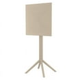 thumbnail image 4 of Pemberly Row Square Bar Set with 2 Barstools and 24" Bar Table in Taupe, 4 of 6