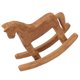 thumbnail image 1 of Caballo Balancín De Madera Antiguo De La Suerte Tallado A Mano Caballo De Troya Decoración De Mesa Para El Hogar Salón Oficina Dormitorio, 1 of 7