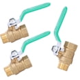 thumbnail image 1 of Valve de Tuyau d'Eau, 3 Pcs 1/2 Po Valve d'Eau en Laiton Filetage Femelle Mâle Robuste et Résistant, 1 of 8