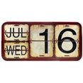 thumbnail image 1 of Archi Shabby Chic Metal Perpetual Flip Calendar Permanent Calendar Square Shape Distressed Finish Wall, 1 of 5