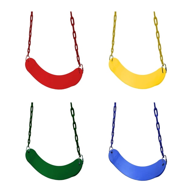 Columpio de Banda para Niños Asiento Juegos Aire Libre Cadena (Verde) multicolor