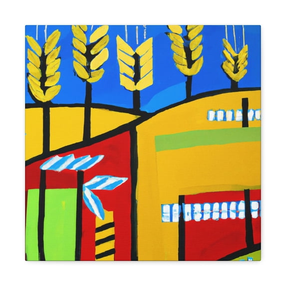 Harvest Glow in Wheat. - Canvas