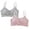 Pink 1PCS & Grey 1PCS, variant on SHenli Girls Training Bra Wireless Starter Sports Bras with Removable Padding Bralette for 10-16 Years
