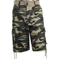thumbnail image 2 of Ma Croix Mens Twill Cargo Shorts with Belt Loose Fit Multi Pocket Cotton Camouflage Outdoor Utility Wear, 2 of 4