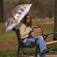 thumbnail image 4 of Rivers Edge Products 45-Inch Large Umbrella, UV Coated Windproof Umbrella, Classic Stick Umbrella With Wood Handle, Car, Work, or Golf Umbrella, Travel Umbrella for Hiking or Fishing, Horse, 4 of 7