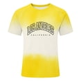 thumbnail image 4 of JAJAHO Mens Crew Neck T Shirts Letter Graphic Raglan Short Sleeve Gradient Breathable Casual Loose Fit Tee Soft Daily Wear Summer Comfortable Tops, 4 of 4