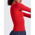 thumbnail image 4 of CRZ YOGA Seamless Long Sleeve Shirts for Women Workout Athletic Running Yoga Tops, 4 of 5
