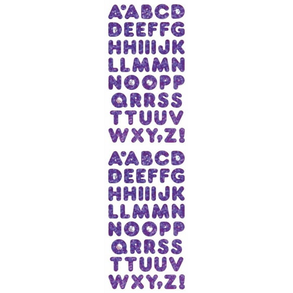 Jillson Roberts Prismatic Stickers, Purple Alphabets, 12-Sheet Count (S7275)
