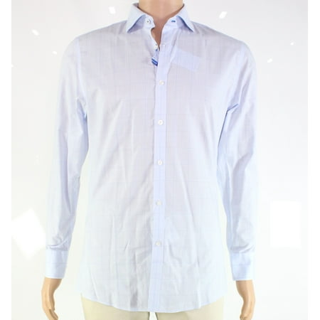 UPC 190697706948 product image for Mens Dress Shirt Windowpane Long-Sleeve 16 | upcitemdb.com