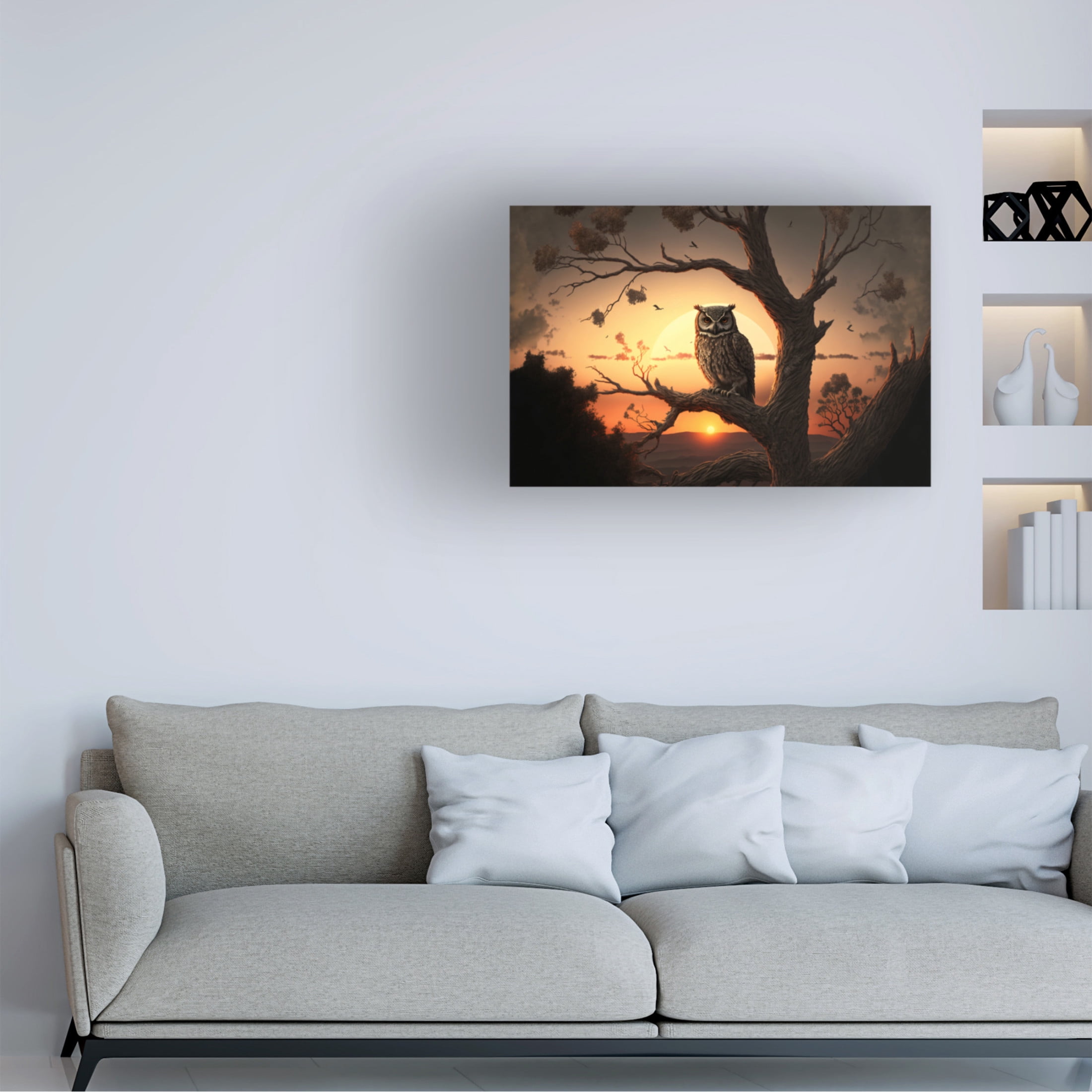 Canvas Wall Art - Ray Heere 'Woodland Animals 11' Wall Art for Living Room, Bedroom, or Office Décor by Trademark Fine Art - 32 x 22 Inches
