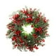 thumbnail image 2 of Adorno colgante de corona navideña de frutos rojos, corona de invierno, decoración para puerta de Navidad, para pared, granja, decoración del hogar al, 2 of 9