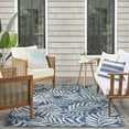 thumbnail image 3 of Nourison Garden Oasis Indoor/Outdoor Navy 6' x 9' Area Rug (6x9), 3 of 10