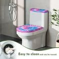 thumbnail image 4 of FORUDESIGNS Tie-dye Pattern Toilet Lid Cover and Toilet Tank Lid Cover Non-Fading Toilet Top Covers Back of Toilet Tank Covers Bathroom Decor Accessories, Stretches up to 15-21", 4 of 8