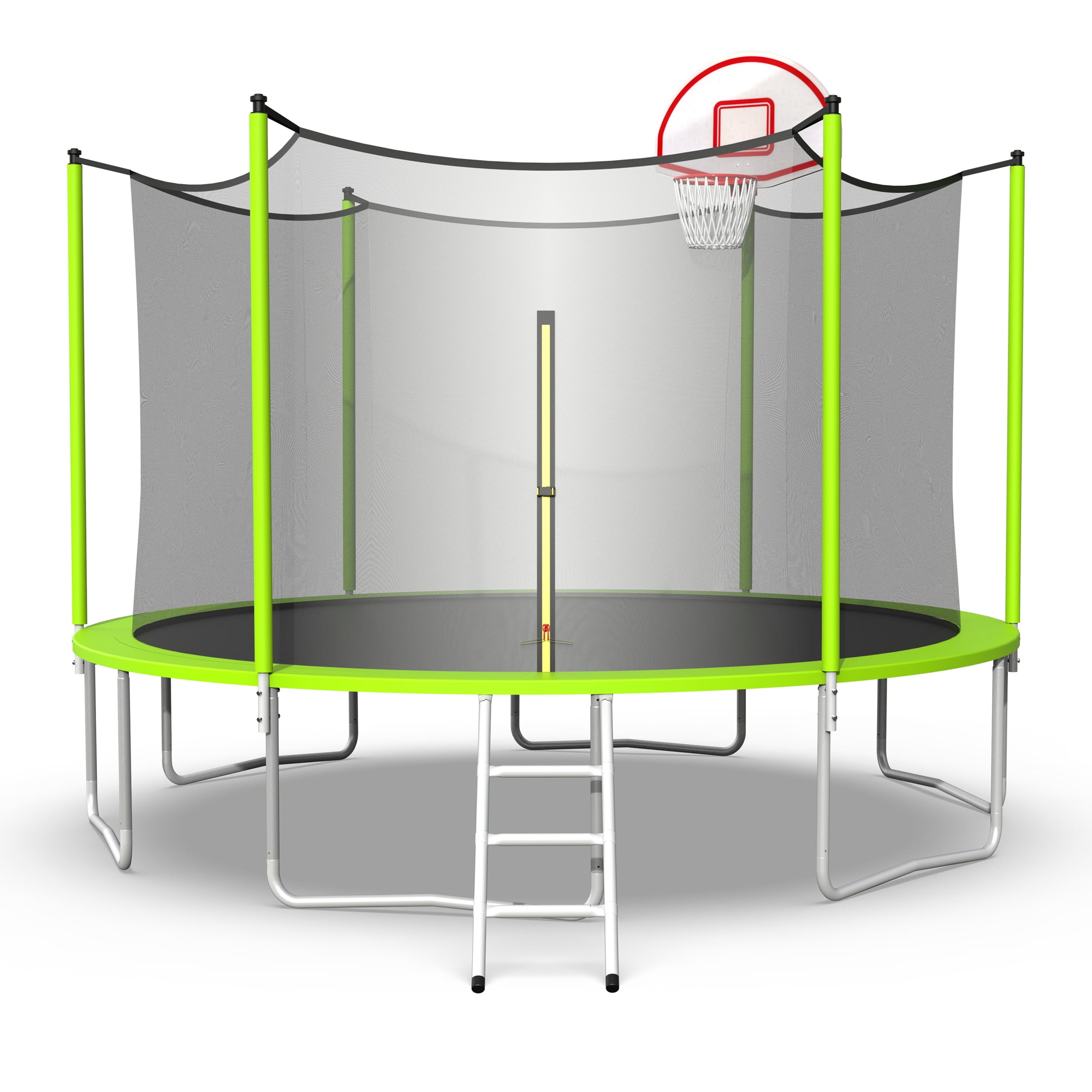 LA famille Trampoline 14FT Jump Recreational Trampolines with Enclosure ...