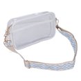 thumbnail image 1 of BOROCO Bolso De Mensajero Transparente De PVC Para Mujer, Bolso Portátil Con Correa De Hombro Ajustable Para Conciertos, Eventos Deportivos, Parque Para Mujer(Blanco), 1 of 5