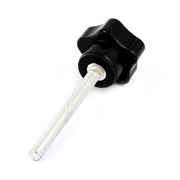 M6 x 60mm Male Threaded Screw On Plastic Star Head Clamping Knob Handle