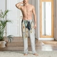 thumbnail image 2 of Honiee Pumpkin And White Marble for men - a sleek fusion of Straight Pajama Pants, versatile Lounge Pants, and cozy Sleepwear, all rolled into one-Large, 2 of 6