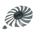 thumbnail image 3 of 14 Inch 15 Leaf Transparent Black Electric Fan Blade Replacement Accessory Replacement For 14-inch355mm Standing Fan Table Fan, 3 of 5