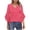 Pink, variant on Womens Business Casual 3/4 Ruffle Sleeve Blouses V Neck Double Layers Mesh Shirts Flowy Dressy Tunic Tops
