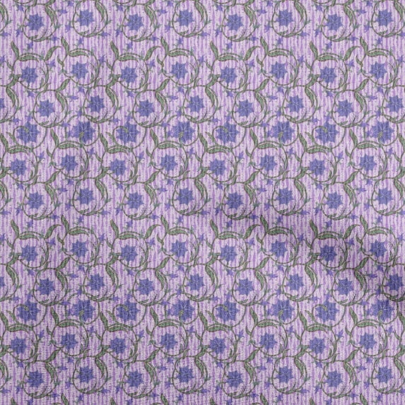 oneOone Cotton Poplin Violet Fabric Batik Diy Clothing Quilting Fabric Print Fabric By Yard 42 Inch Wide