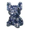 thumbnail image 3 of Axioma Cute Bulldog Figurine Ornament Tabletop Decor Miniature Statue Animal Sculpture Dark Blue, 3 of 10