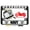 Black - white/black, variant on [Officially Licensed Product] - Motorcycle Metal License Plate Frame with America's Navy Design - Black, b/w
