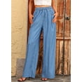 thumbnail image 3 of DOKOTOO Jeans for Women Wide Leg Jeans Drawstring High Waisted Loose Denim Pants Loose Denim Trousers Lightweight Jeans, 3 of 10