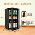 Beverage Refrigerator Cooler 125 Cans WANAI 3.5 Cu.ft Mini Fridge