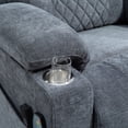 thumbnail image 3 of HSUNNS Lift Recliner Chair, Chenille Lift Recliners with Flip Armrest, Side Pockets and Cup Holder for Elderly, Power Sofa Chair with Remote Control for Living Room and Home Theater, Taupe, 3 of 10