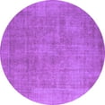 thumbnail image 1 of Ahgly Company Indoor Round Oriental Purple Industrial Area Rugs, 6' Round, 1 of 4
